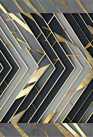 Minimal modern background in gray and golden colorsの素材