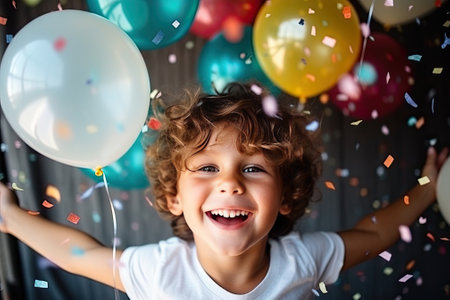 birthday party of childの写真素材