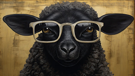 black sheep in white company, diversity concept of differen colorsの素材