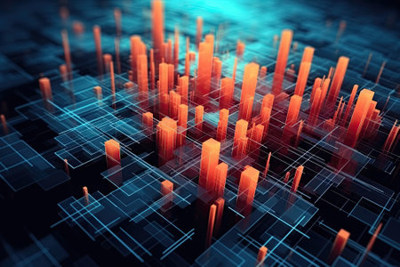 Display with data set, ai generativeの素材