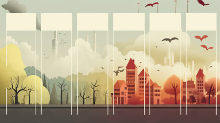 Air quality index graphic backgroundの素材
