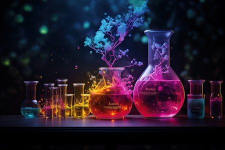 Technology and science background, modern futuristic laboratoryの素材
