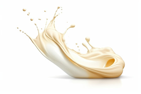 Cream splash, beauty product, isolated on white backgroundの素材