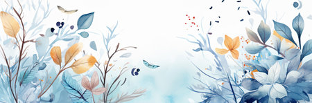 winter abstract watercolor background,の素材