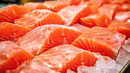 chilled steaks of red fish,の素材