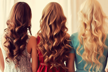 beautiful long hairs, ai generativeの素材