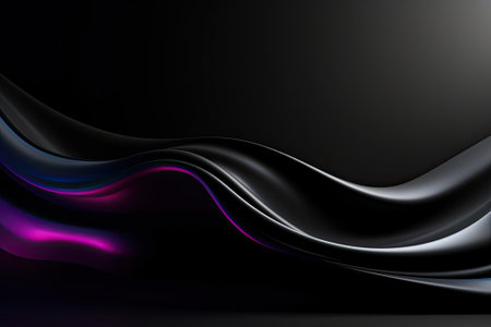 empty soft black background with curvesの素材