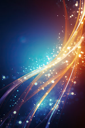 abstract glowing background, technological processes, neural networks and AI conceptの素材