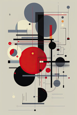 bauhaus pattern, abstract poster backgroundの素材
