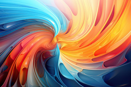 abstract fractal background, coloful waves textureの素材