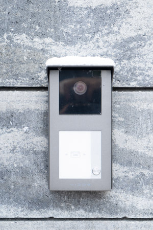 cctv surveillance system, home security camera outdoor, entrance intercomeの写真素材