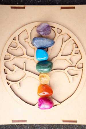 Tree of life and chakra healing crystals. Witchcraft, herbal medicine and healing, Magic healing...