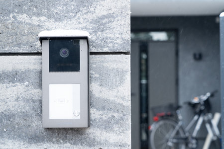 cctv surveillance system, home security camera outdoor, entrance intercomeの写真素材