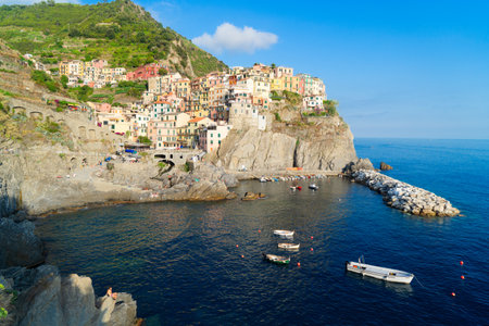 Manarola picturesque town of Cinque Terre, Italyの写真素材