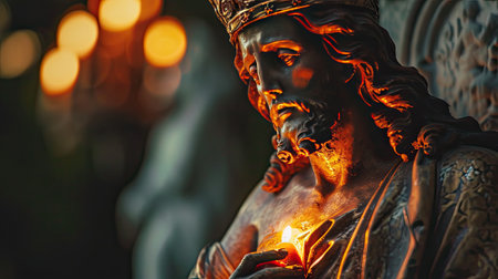 Sacred Heart of the Lord, Jesus Christ with immaculate heartの素材