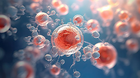 Stem cells, professional biology backgroundの素材