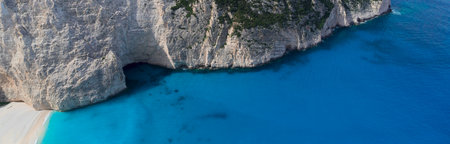 Beautiful landscape of Zakinthos island, Navagio beach, Greeceの写真素材