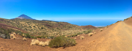 Mount Teide in sunny day, Tenerife, Canary, Spainの写真素材