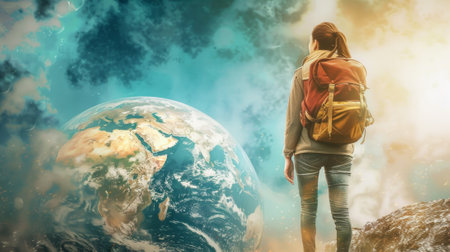 Travel Around The World. Dream to travel around the world.の素材