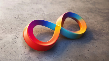 Autism infinity symbol isolated over white backgroundの素材