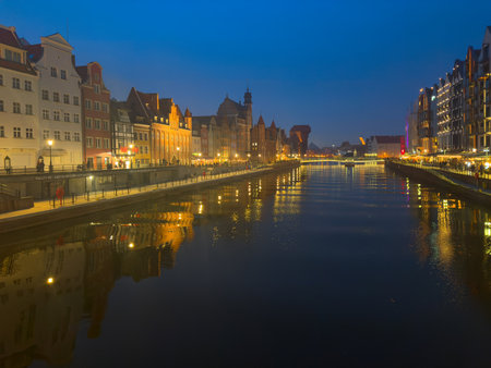 embankment of old town of Gdansk, Poland