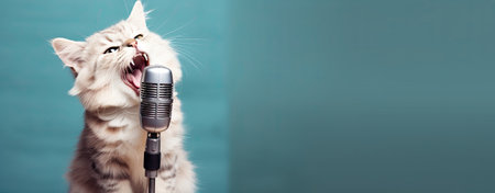 https://s.mj.run/909_D45Rbqk Happy cat singing into a microphone --ar 18:7 --v 5.2 Job ID: 844d610d-49e5-4666-9ed0-5c3439fa3b7bの素材