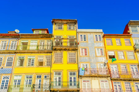 historic town of Porto, Portugal, colorful facades of downtownの写真素材