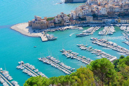 town of Castellammare del Golfo, Sicily Italyの写真素材