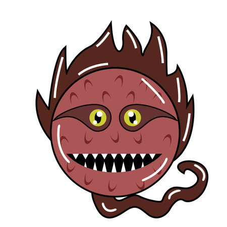 Vector graphic design of cute balloon monstersのイラスト素材