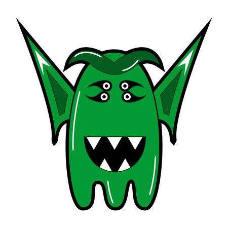 cute vector of monster sharp earsのイラスト素材