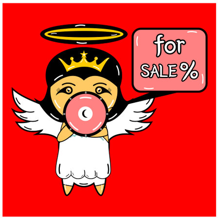 discount black friday sale discount by angel of love on valentine's dayのイラスト素材