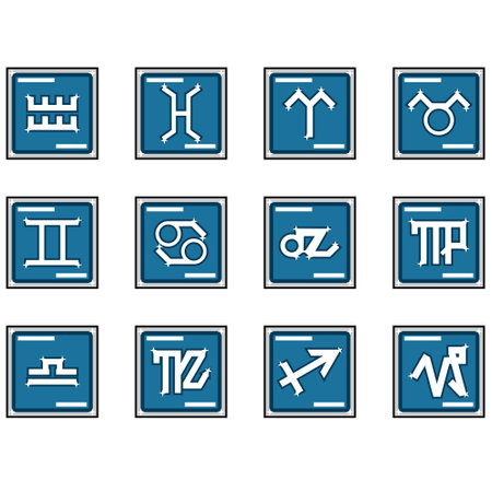 zodiac star symbol in grid styleのイラスト素材