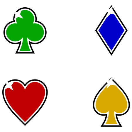 Graphic illustration of the design of playing card iconのイラスト素材