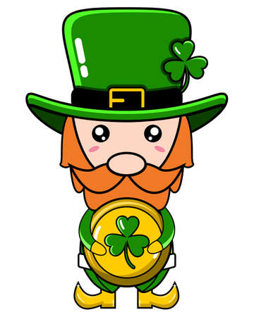 St patrick character's cute cartoon graphic design illustration with various object iconsのイラスト素材