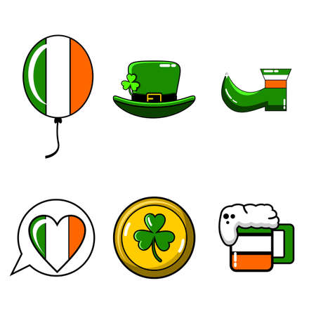 St Patrick's cartoon icon on white backgroundのイラスト素材