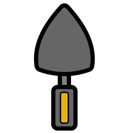 trowel construction tool industry cartoon vector illustrationのイラスト素材