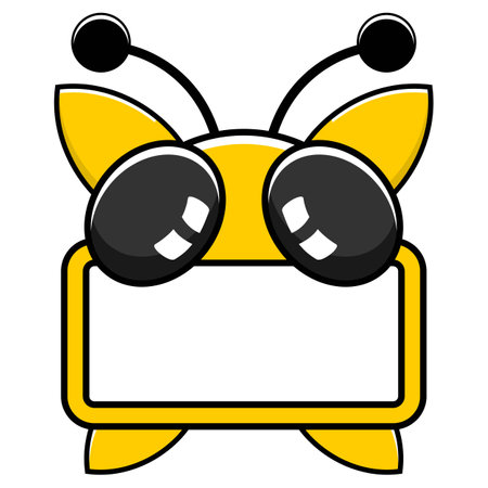 cute bee animal board vector illustration designのイラスト素材