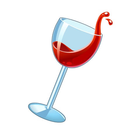 Glass with wineのイラスト素材