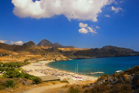 Beautiful scene at the beachの写真素材