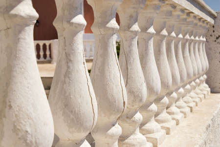 Row of columns (shallow DoF)の写真素材