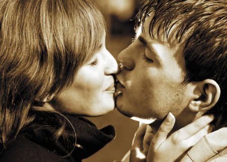 Young couple in loveの写真素材