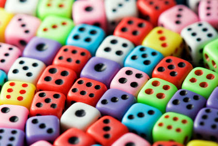 Colorful dices backgroundの写真素材