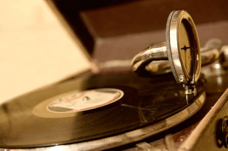Old gramophoneの写真素材