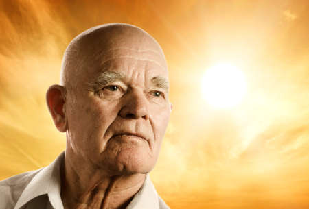 Portrait of an elderly manの写真素材