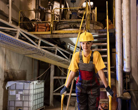 Factory female workerの写真素材