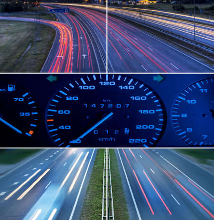 Speed highway collage