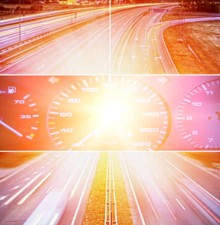 Speed highway collage