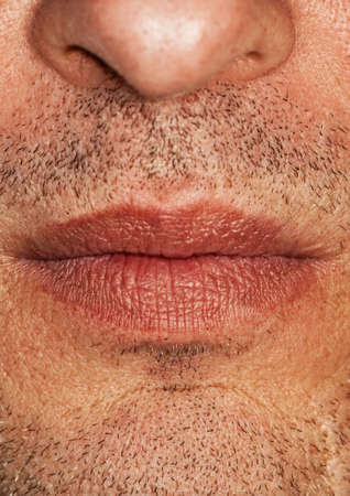 Close-up shot of a part of man's faceの写真素材