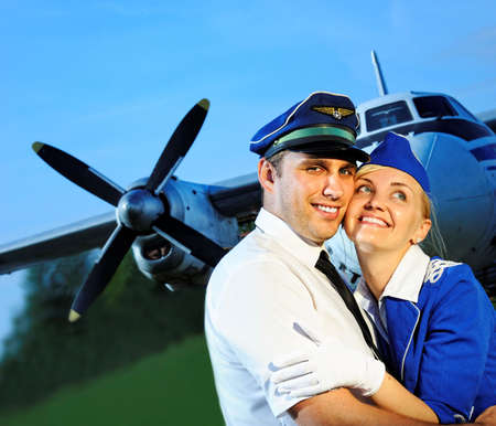 Cabin crew coupleの写真素材