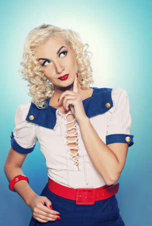 Lovely woman retro portrait 

の写真素材